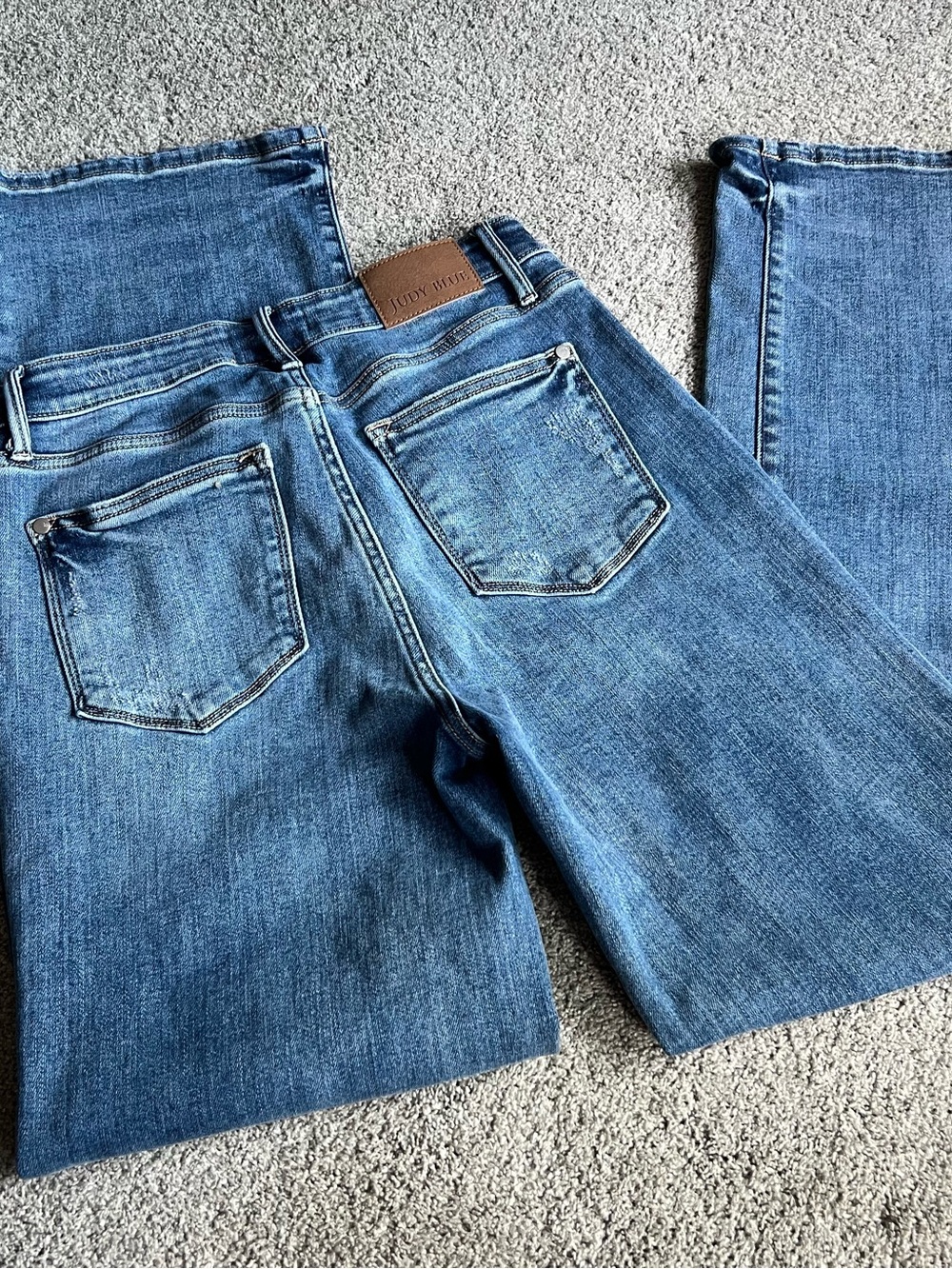 Judy Blue Size 5 / 27 Jeans Wide Leg Medium Wash Stretch - Picture 5 of 6